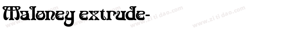Maloney extrude字体转换
